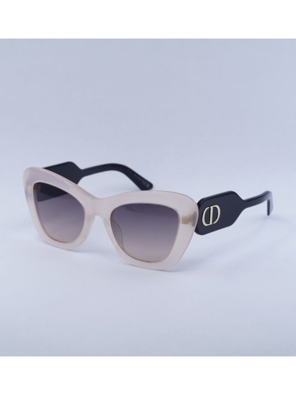 Dior DIORBOBBY B1U 76A2 Sunglasses Pink Butterfly Frame, Smoke Lenses